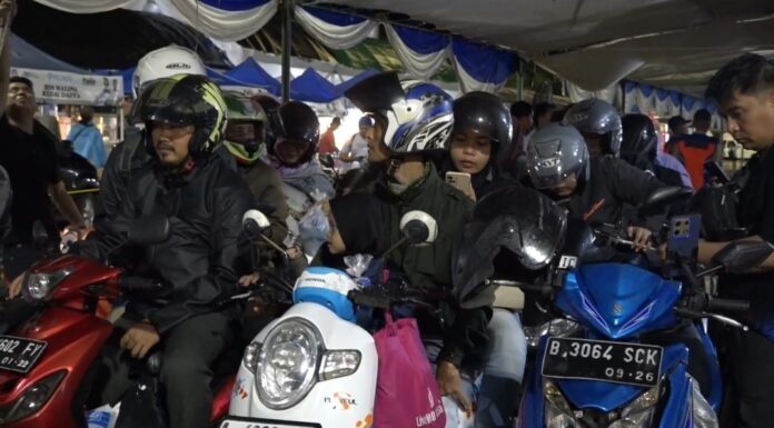 Pemudik Motor di Ciwandan