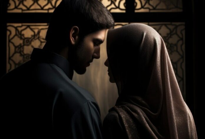 Ilustrasi pasangan bertengkar