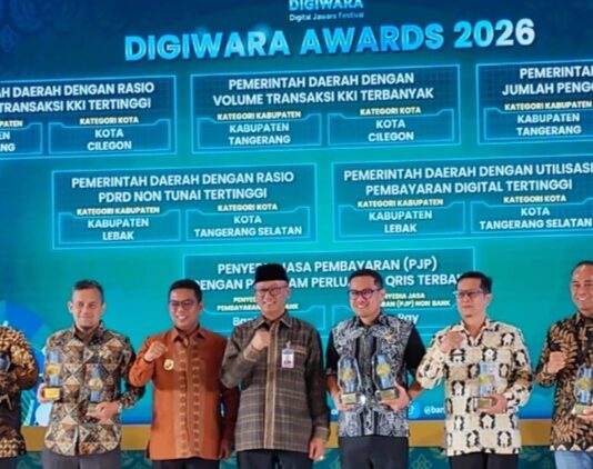 Pemkot Cilegon Borong 3 Penghargaan dari BI Banten, Bukti Sukses Digitalisasi Keuangan Daerah Penghargaan Pemkot Cilegon