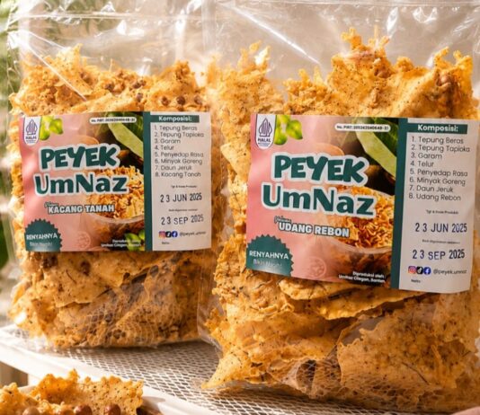Peyek UmNaz Cilegon, Camilan Renyah Bersertifikat Halal yang Bikin Ketagihan di Setiap Gigitan Peyek UmNaz