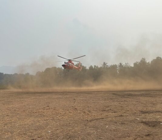 Helikopter HR-3604 Tiba di Carita, Pencarian 8 Orang Hilang Diperkuat dari Udara Helikopter SAR