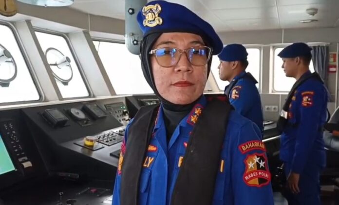 Komandan KP Sanjaya 7017, AKBP Capt Sherly Anggraini S.ST., MHan,